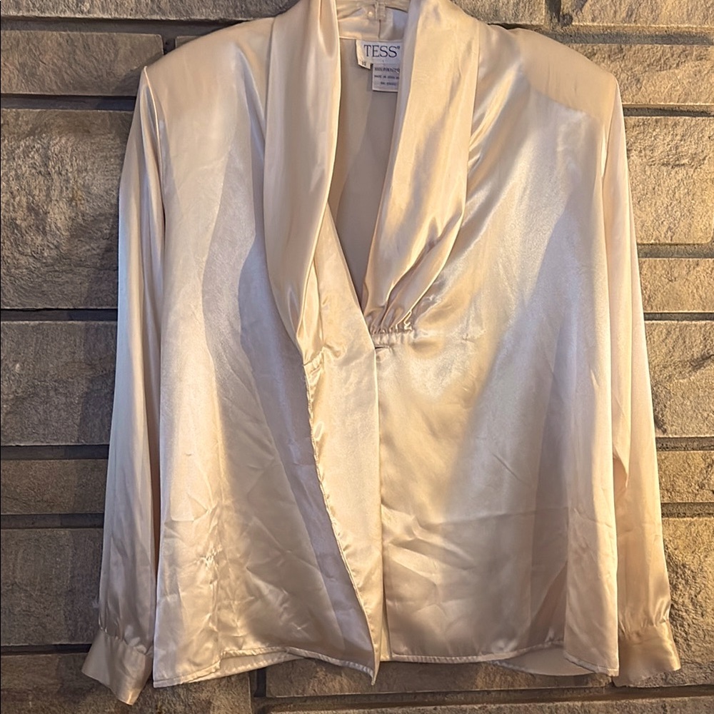 1980’s Tess Cream Satin Blouse
